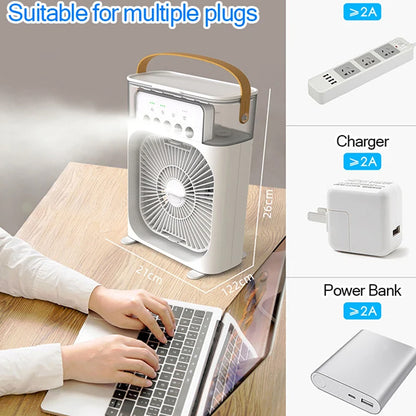 Portable Mini Cooling Fan - Air Conditioner Humidifier - Madina Gift - www.madinagift.pk