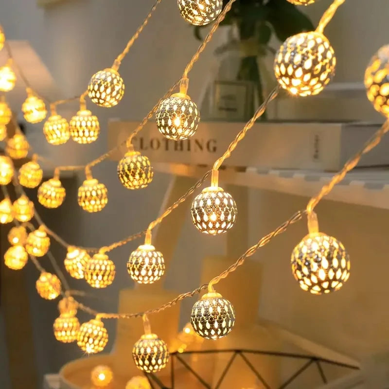 Moroccan Ball String Decoration Fairy Lights - 1.5 Meters - 10 LED