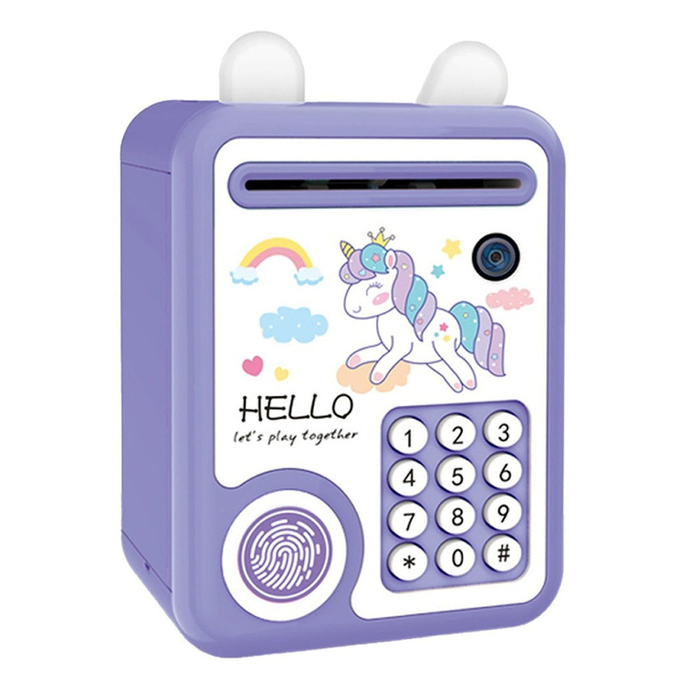 Mini Unicorn ATM Bank With Fingerprint Lock & Music - 5928-1