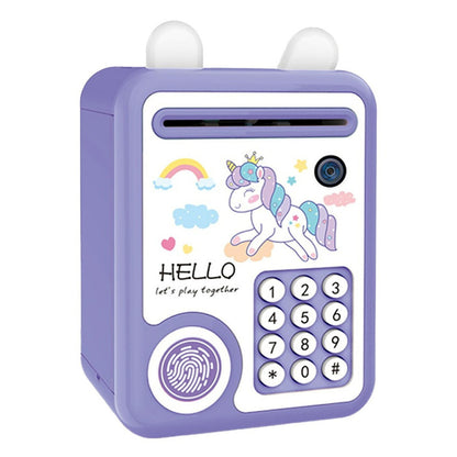 Mini Unicorn ATM Bank With Fingerprint Lock & Music - 5928-1