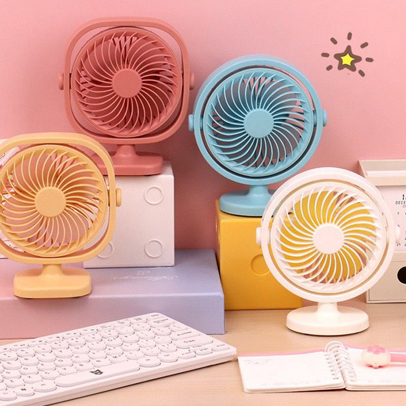 USB Rechargeable Mini Clip Fan & LED Lights For School Madina Gift