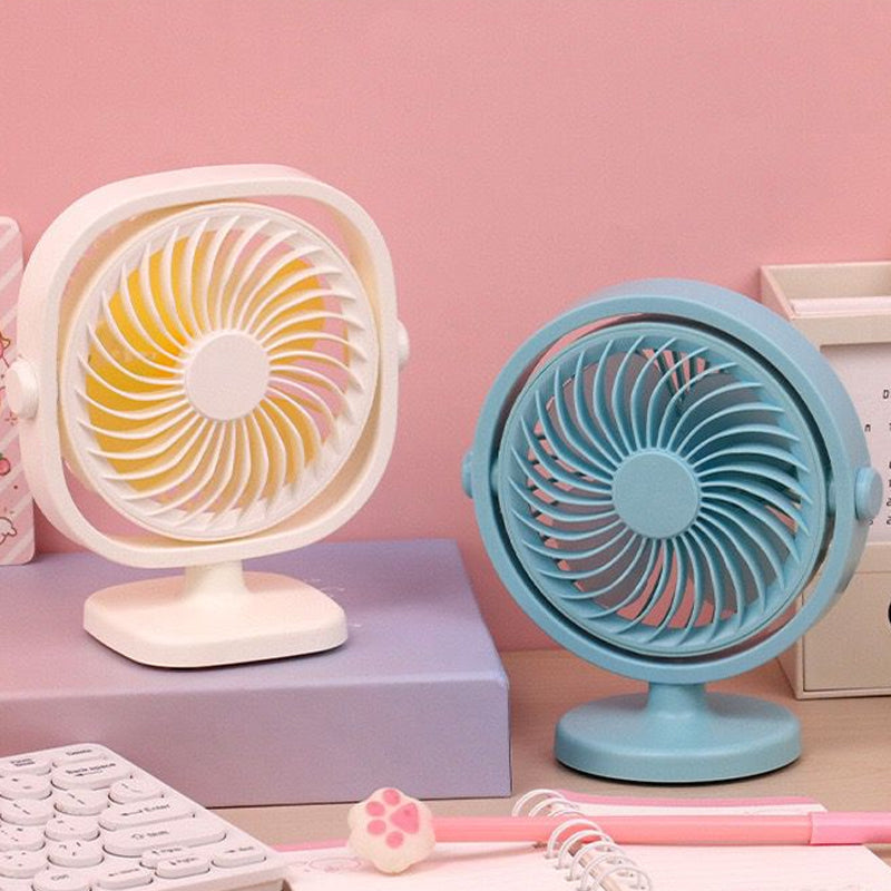 Mini Clip Fan - USB Rechargeable & LED Lights