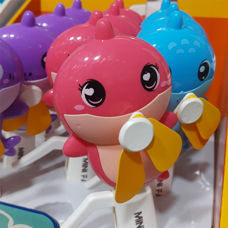Cute Shark Mini Hand Press Fan For Kids Madina Gift