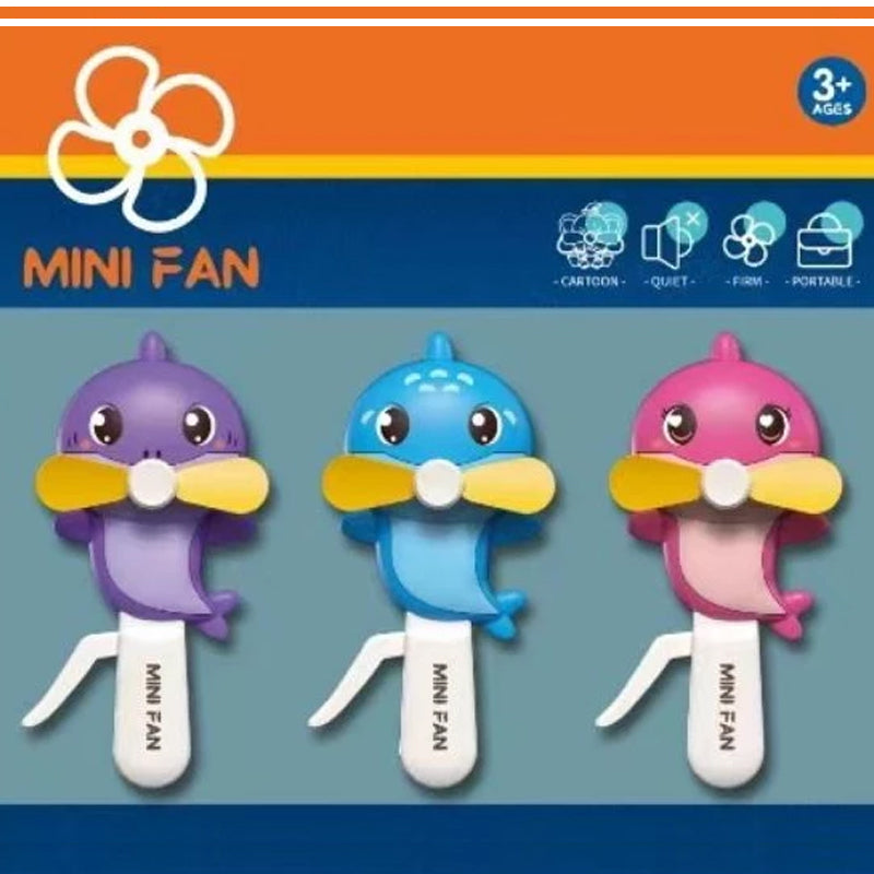 Cute Shark Mini Hand Press Fan For Kids Madina Gift