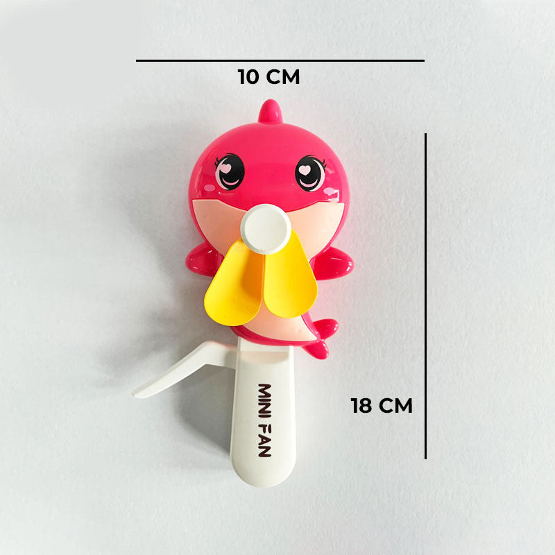 Cute Shark Mini Hand Press Fan For Kids Madina Gift