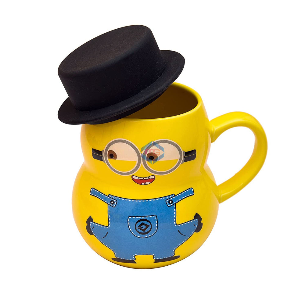 Ceramic Minion Mug with Cap Lid - Madina Gift