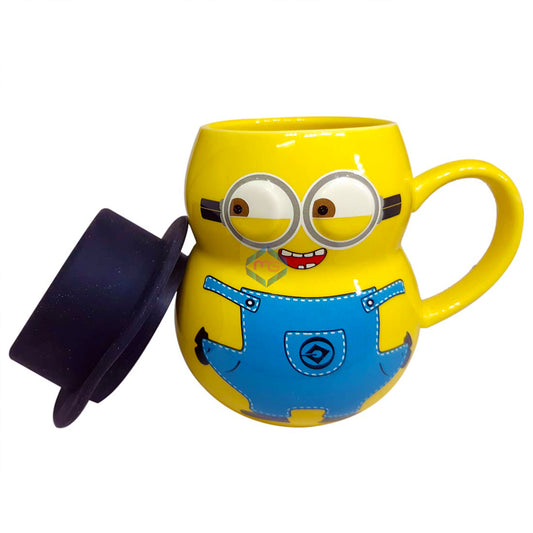 Ceramic Minion Mug with Cap Lid - Madina Gift