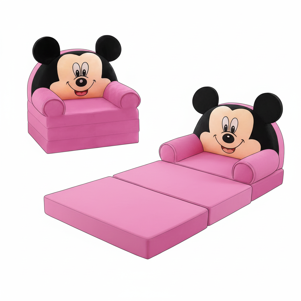Minnie Mouse Plush Baby Sofa Cum Bed For Kids Online in Karachi Pakistan Madina Gift