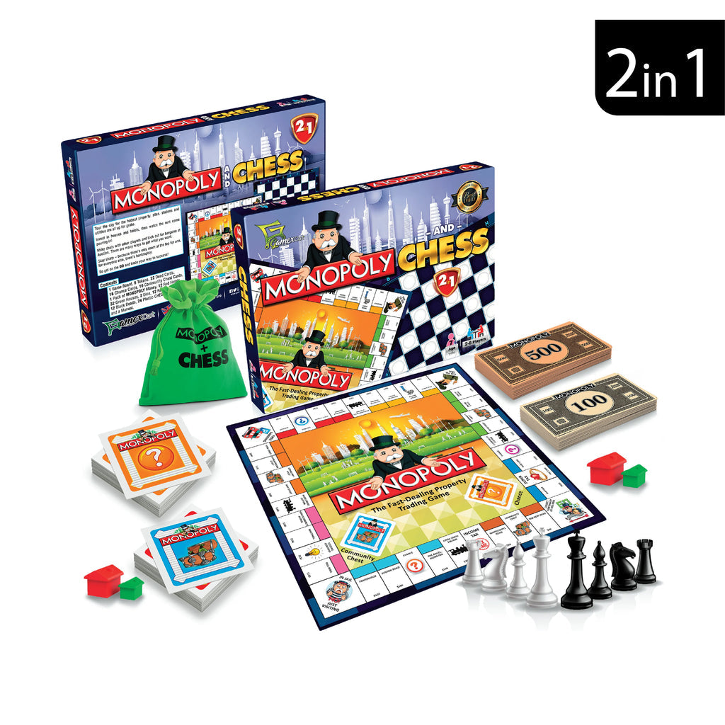 Monopoly & Chess 2 in 1 Board Game Online in Karachi Pakistan madinagift.pk