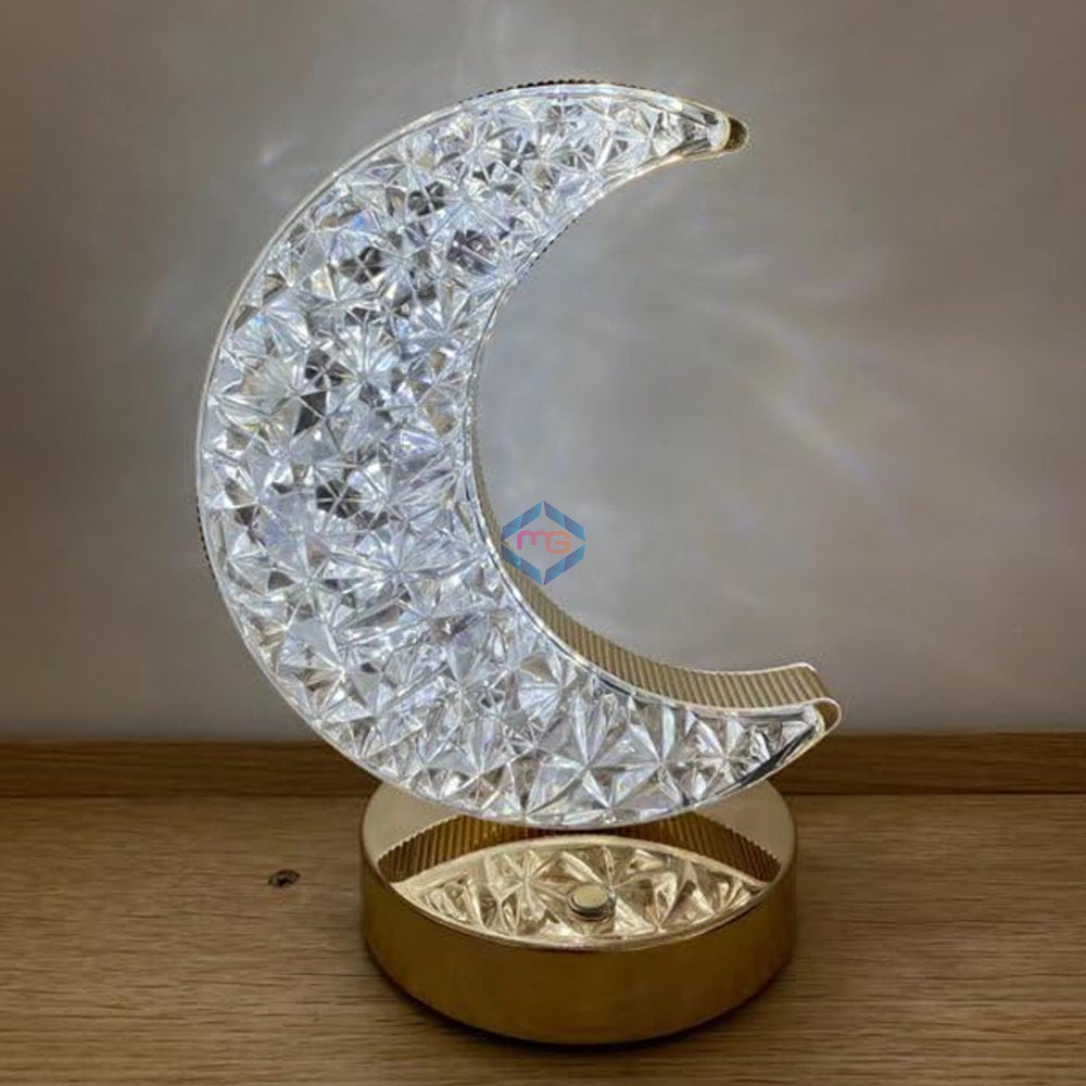 LED Crystal Moon Table Lamp