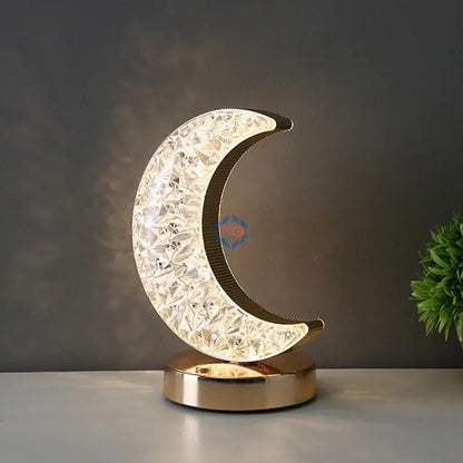 LED Crystal Moon Table Lamp