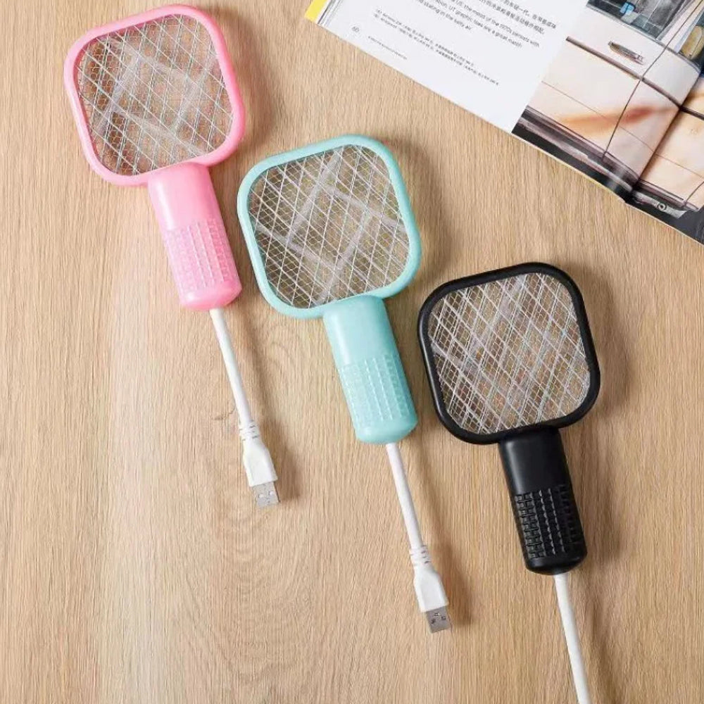 USB Powered Electric Mosquito Swatter Portable Handheld Fly Insect Killer Racquet - Madina Gift - www.madinagift.pk