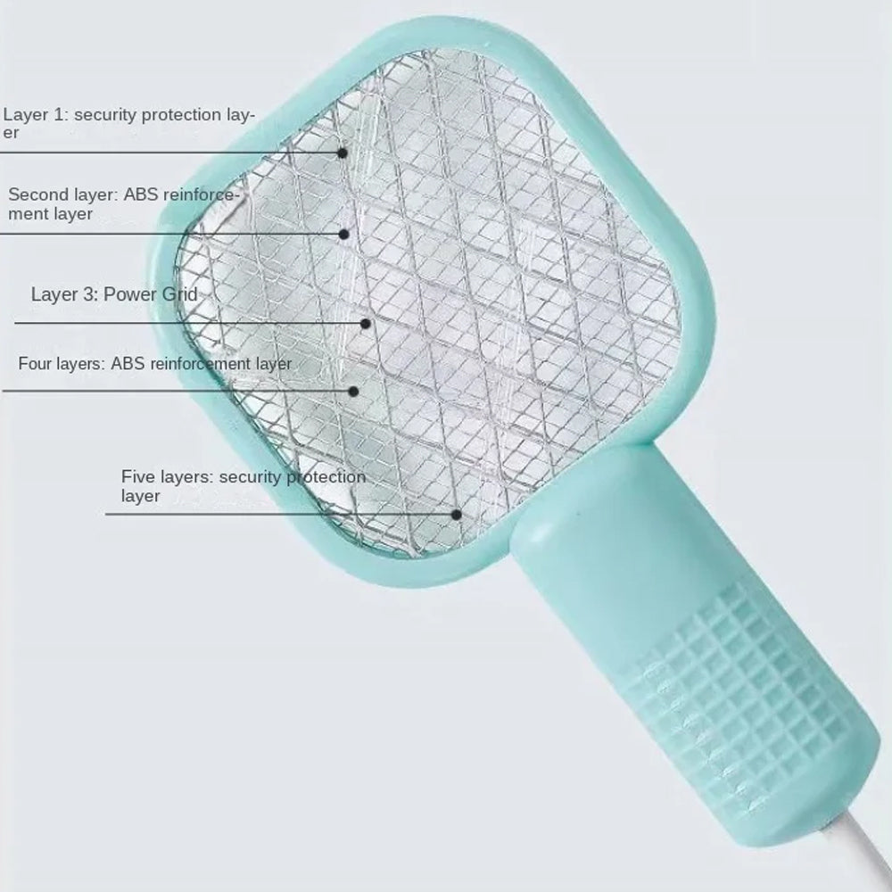 USB Powered Electric Mosquito Swatter Portable Handheld Fly Insect Killer Racquet - Madina Gift - www.madinagift.pk