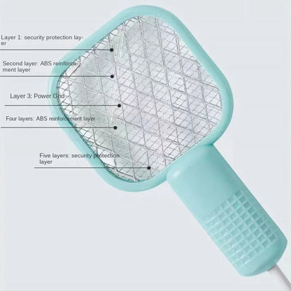 USB Powered Electric Mosquito Swatter Portable Handheld Fly Insect Killer Racquet - Madina Gift - www.madinagift.pk