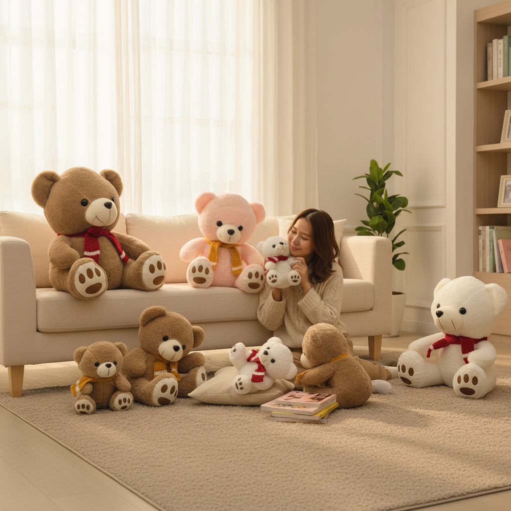 Muffler Teddy Bear 25 CM Stuffed Plush Toy Online in Pakistan madinagfit.pk