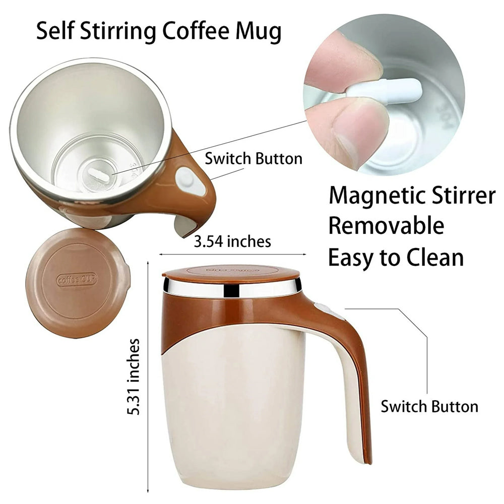 Multifunctional Automatic Magnetized Stirring Coffee Mug  Madina Gift