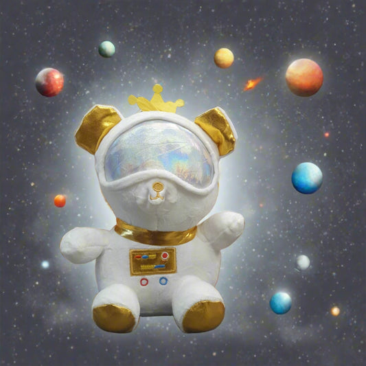 Cute Astronaut Bear with Golden Crown 25 CM - Madina Gift