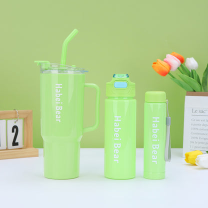 3Pcs Bottle Set With Straw