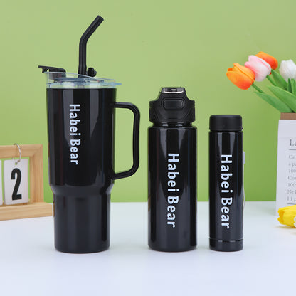 3Pcs Bottle Set With Straw