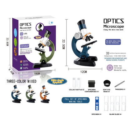 Optics Microscope For Kids - 1200 X Microscope Kit LZ8606 Madina Gift Box