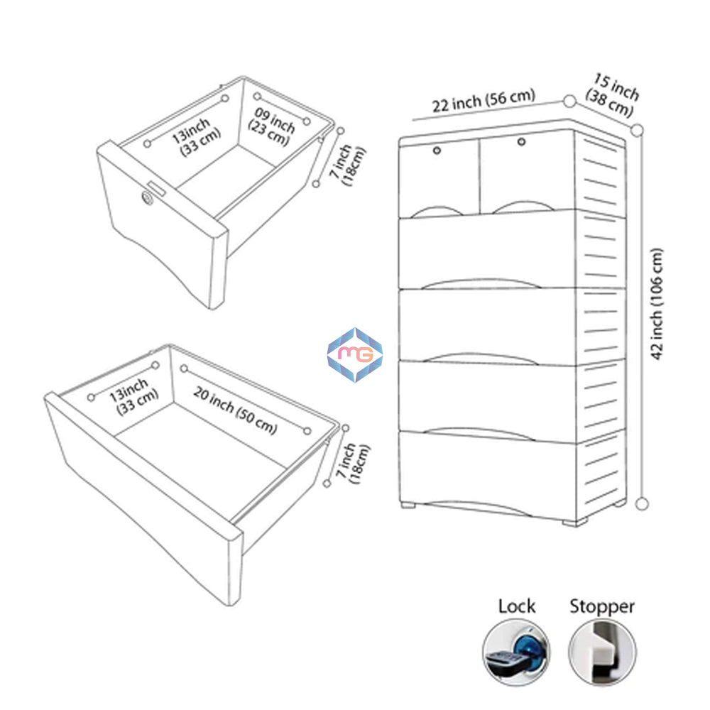 Happy Elephant 4+2 Drawer