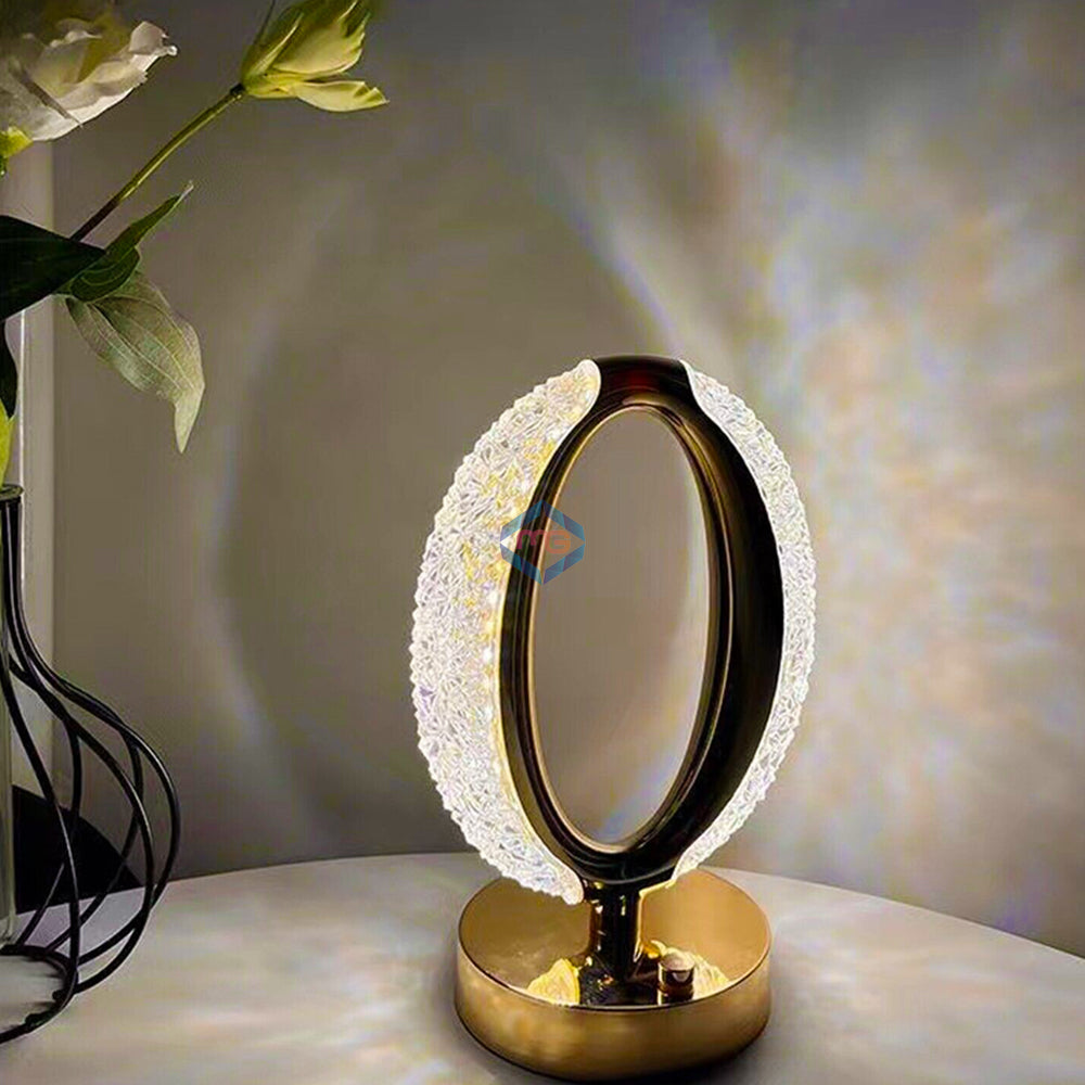 LED Crystal Oval Table Lamp - Madina Gift