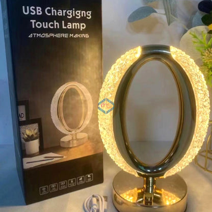 LED Crystal Oval Table Lamp - Madina Gift