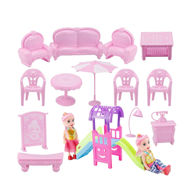 Dream Castle Big Doll House for Girls - 162 Pieces 3-Storey Villa Family DIY Accessories Assembly