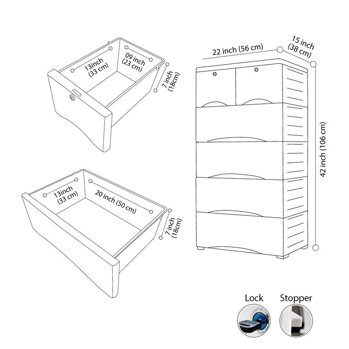 Phoenix Orchid Champion 4+2 Drawer For Kids Online in Karachi Pakistan Madina Gift