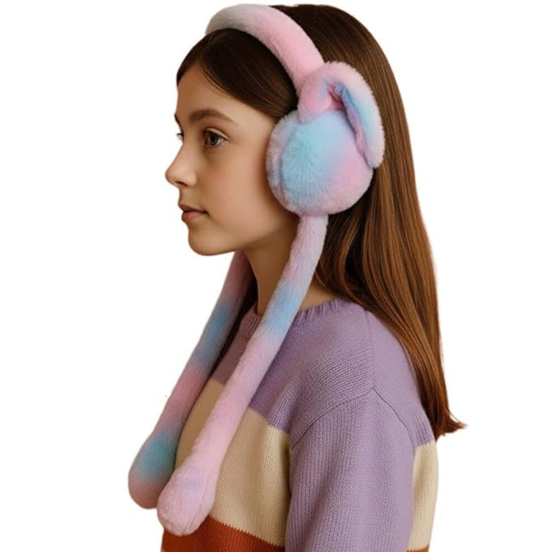 Plush Bunny Ear Muff Fluffy Rabbit Ear Headband Online in Karachi Pakistan Madina Gift