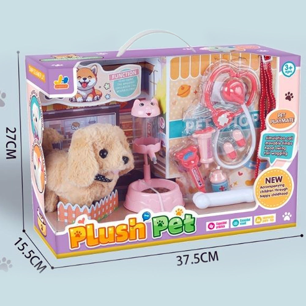 Plush Pet Puppy 810 Walks With Sounds & Accessories Madina Gift