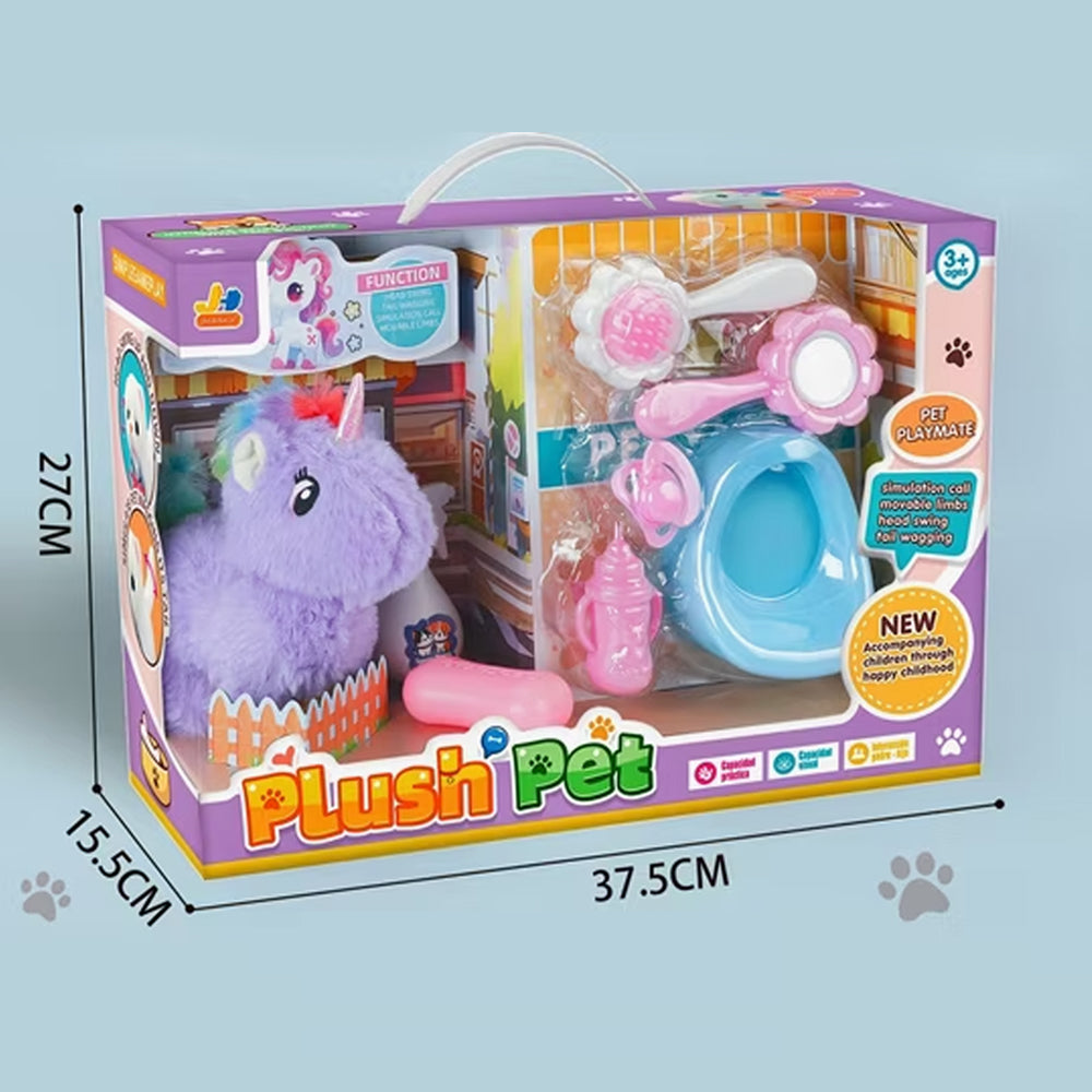 Plush Unicorn 810-121 Item # XB149425 Walks With Sounds & Accessories  Madina Gift