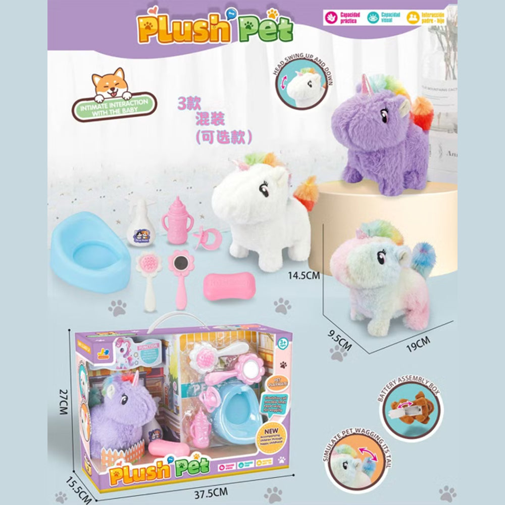Plush Unicorn 810-121 Item # XB149425 Walks With Sounds & Accessories  Madina Gift