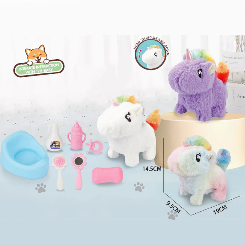 Plush Unicorn 810-121 Item # XB149425 Walks With Sounds & Accessories  Madina Gift