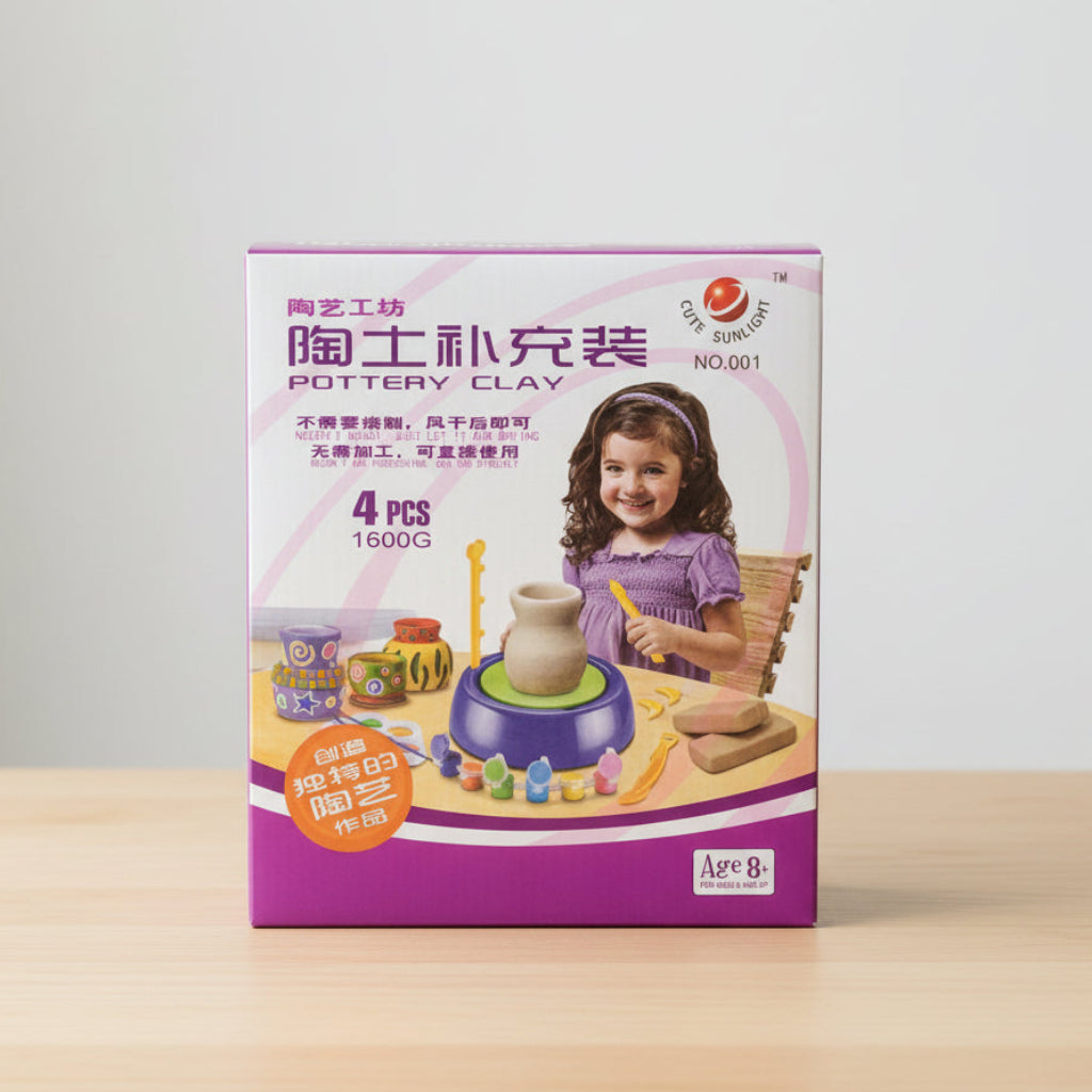 Pottery Clay Pack of 4 Pieces 1600 Grams For Pottery Wheel Play Set Online in Karachi Pakistan Madina Gift