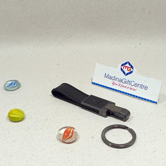 Premium SUZUKI Black Leather Keychain Madina Gift