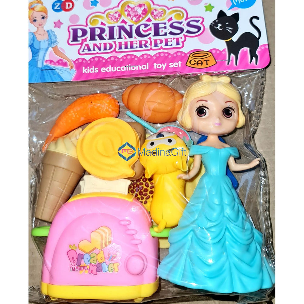 Doll Set - Princess & Her Per Cat - Assorted Play Sets 893-534 ABC - Madina Gift - www.madinagift.pk