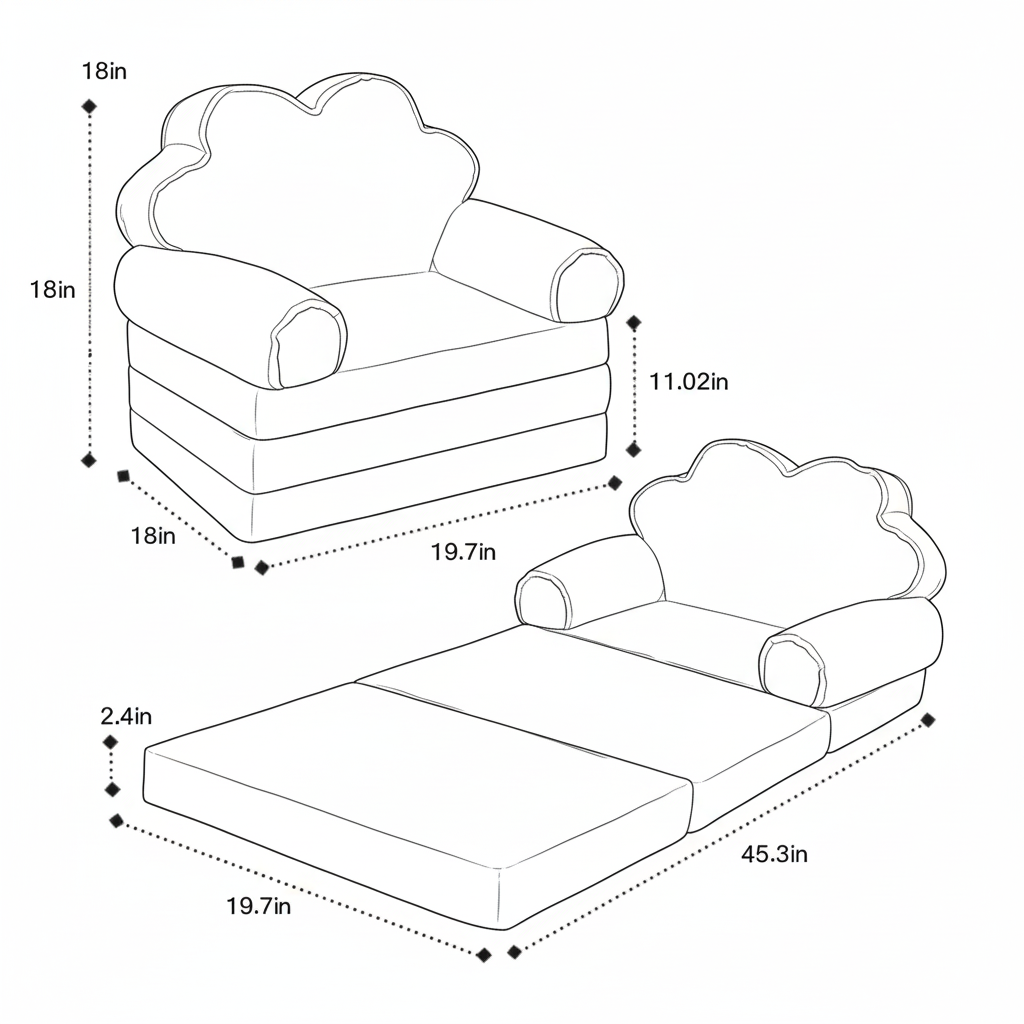 Princess Plush Baby Sofa Cum Bed For Kids Online in Karachi Pakistan Madina Gift