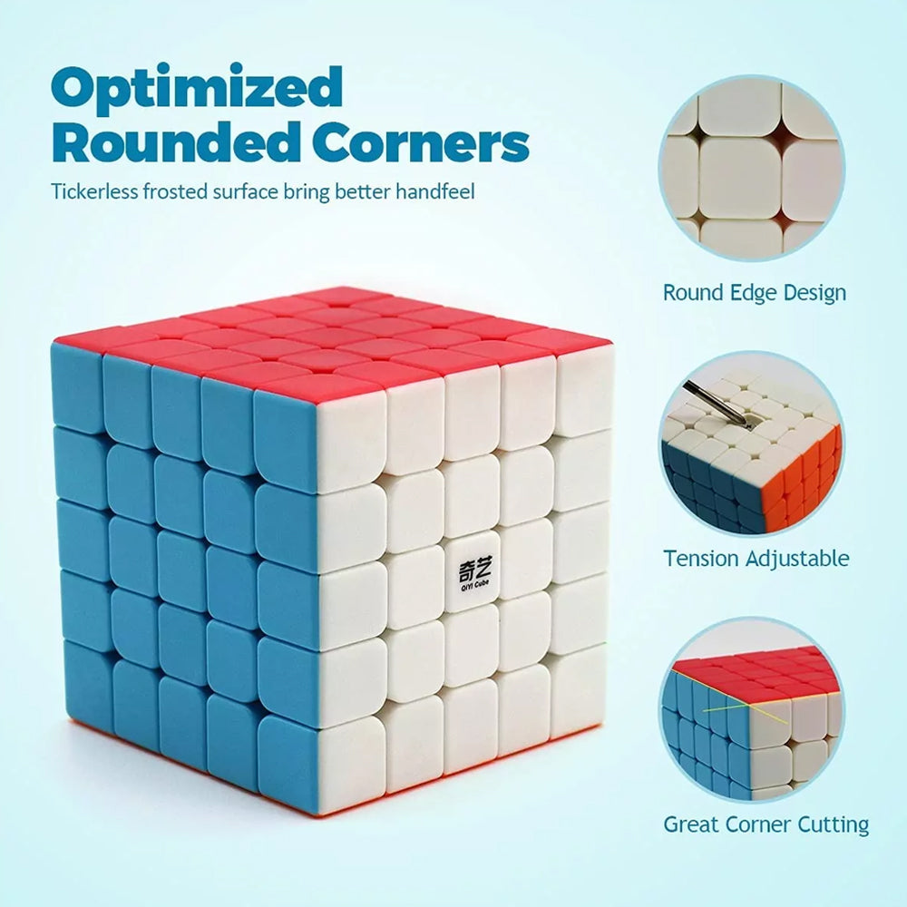 QY 5x5 High Speed Sticker-less Cube Puzzle - EQY906 - Madina Gift