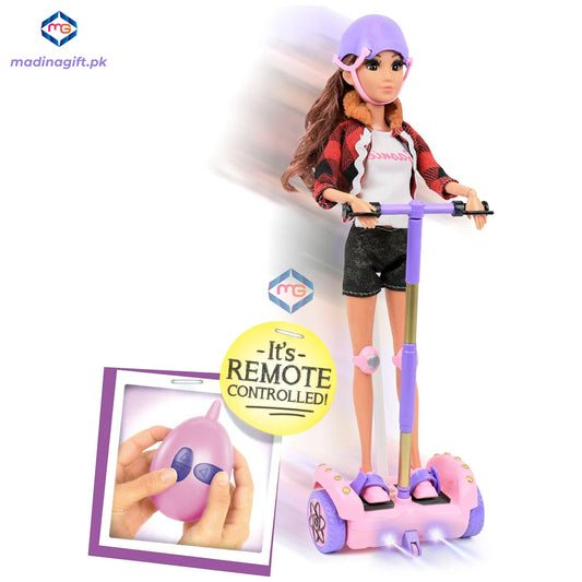 Remote Control Click N' Play Scooter Doll Set - JJ8833-1 - Madina Gift