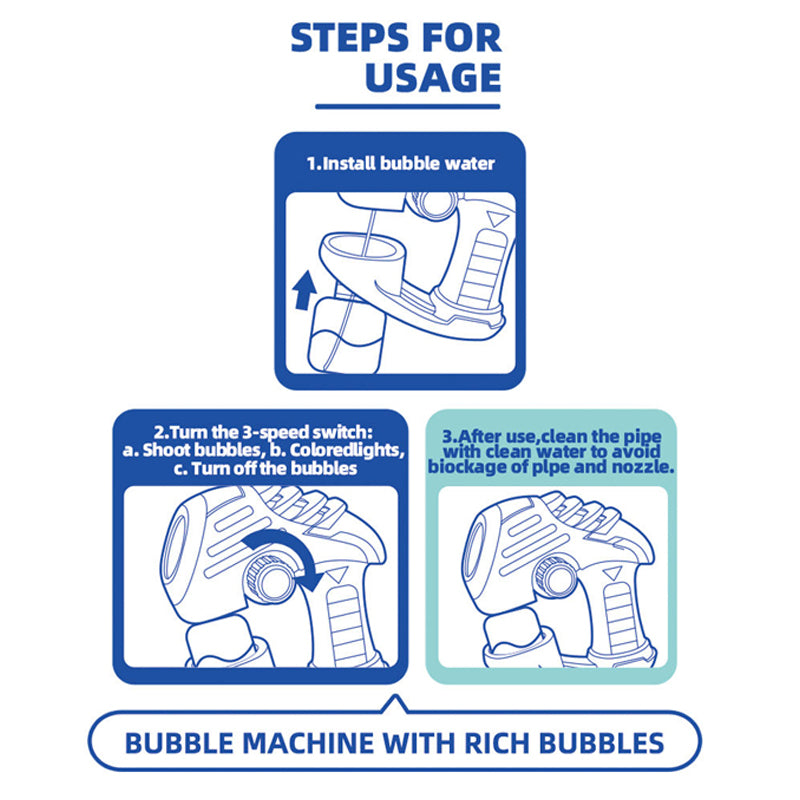 Racing Handle 3 Speed Bubble Gun P82058 Online in Pakistan Madina Gift