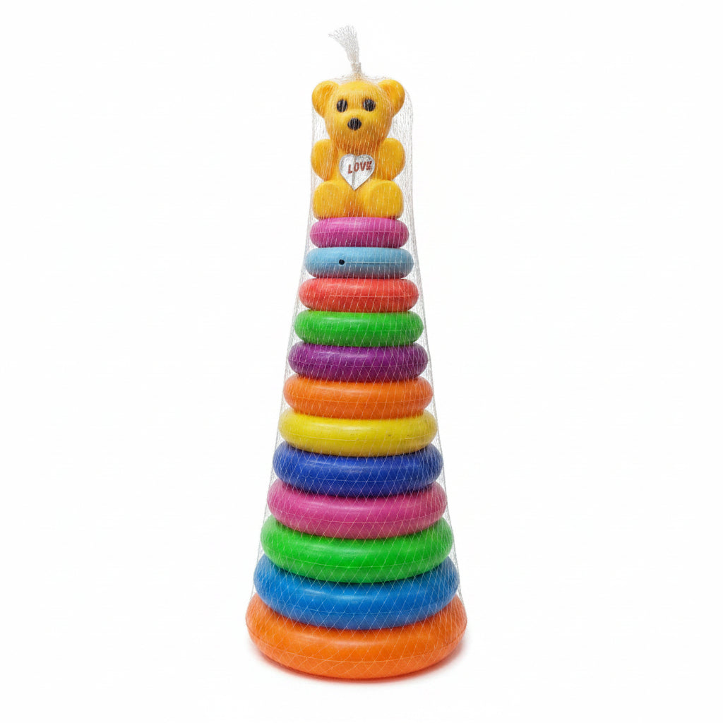 Rainbow Plastic Stacking Ring Tower