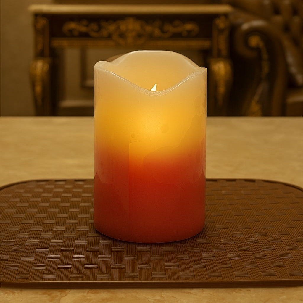 Real Wax Flameless Candle with Flashing Electric Light Madina Gift