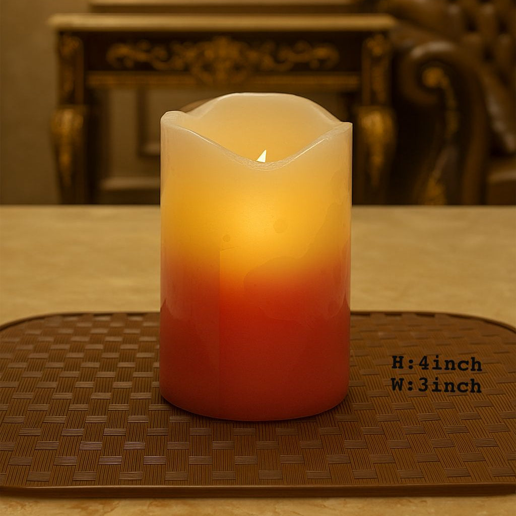 Real Wax Flameless Candle with Flashing Electric Light Madina Gift