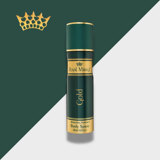 Royal Mirage Gold Body Spray
Royal Mirage Gold Body Spray offers a unisex scent for all occasions.