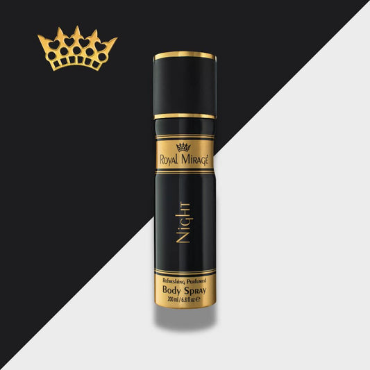 Royal Mirage Night Body Spray
Refresh your senses with our revitalizing Royal Mirage Night Body Spray. USA made