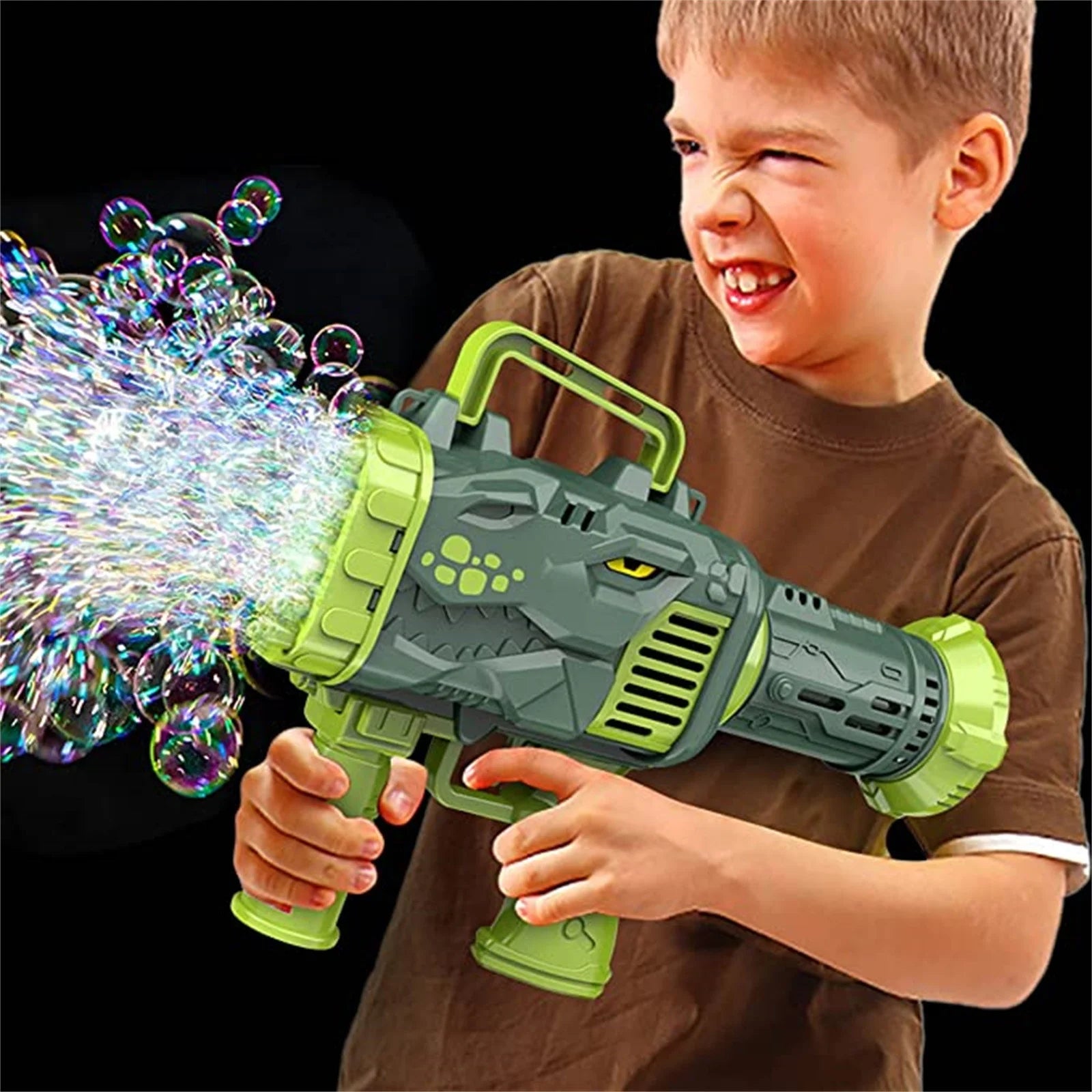 32 Holes Dinosaur Bubble Machine Gun - 1919 - Madina Gift
