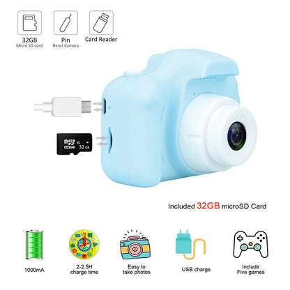 Kids Digital Camera 2.0 Inch Screen 1080P Video Recorder Camcorder & Language Switching For Children, Madina Gift