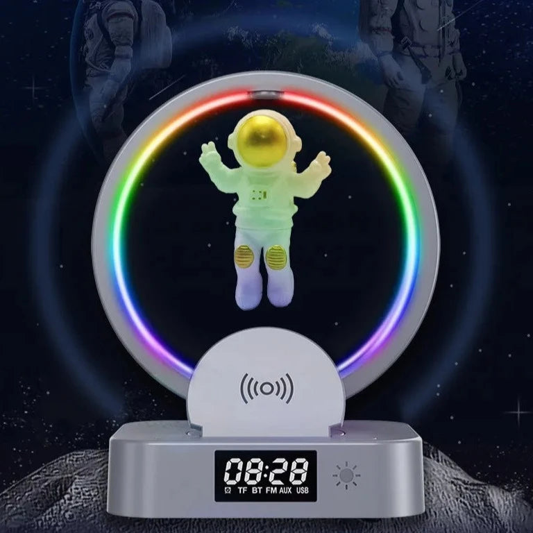 Astronaut Space Multifunctional Wireless Charger Stand for iPhone 11-14 & Samsung Supported Phones - Madina Gift