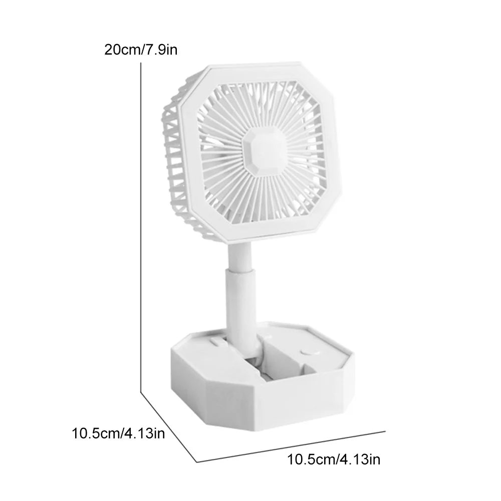 Mini Rechargeable Portable Electric Fan & Light - Madina Gift
